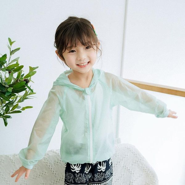 

popodion 2021 cchildren's sunscreen clothing summer boys and girls pure color jacket chd20403 jackets, Blue;gray
