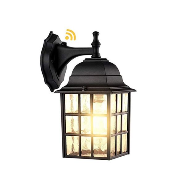 

outdoor wall lantern dusk to dawn pocell sensor matte black exterior sconce for entryway porch doorway lamps