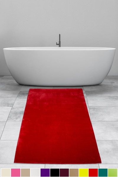 

bonny home elite red 120x180 cm plush bath mat non-slip bottom pufidik mats