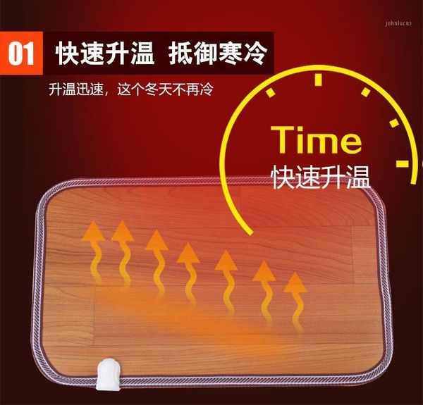 

st-50d,leather heating foot mat warmer electric pads feet leg carpet thermostat warming tools home office 3 sizes1