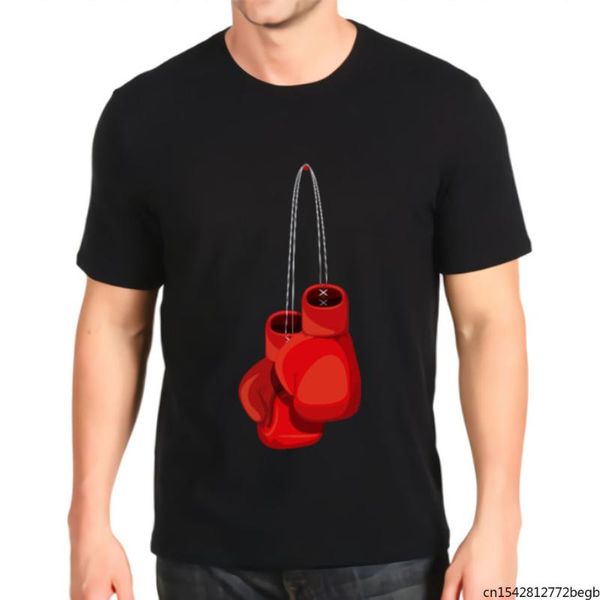

men's t-shirts vintage boxing gloves boxer t shirt, White;black