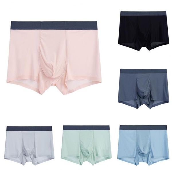 

underpants solid color mens boxers ultra-thin seamless transparent boxershorts men underwear panties hombre, Black;white