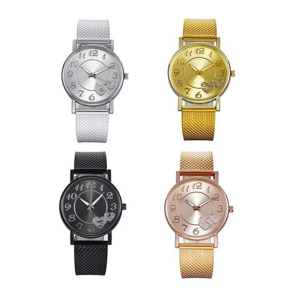 

wristwatches fashion women watch mesh belt creative gift wrist bracelet watches, Slivery;brown