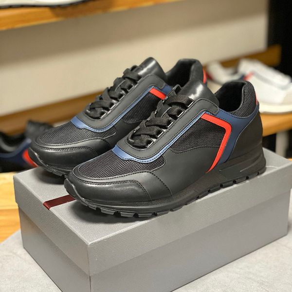 

casual shoes selling genuine designers leather fashion leisure breathable comfortable ventilation lace-up men sports, Black