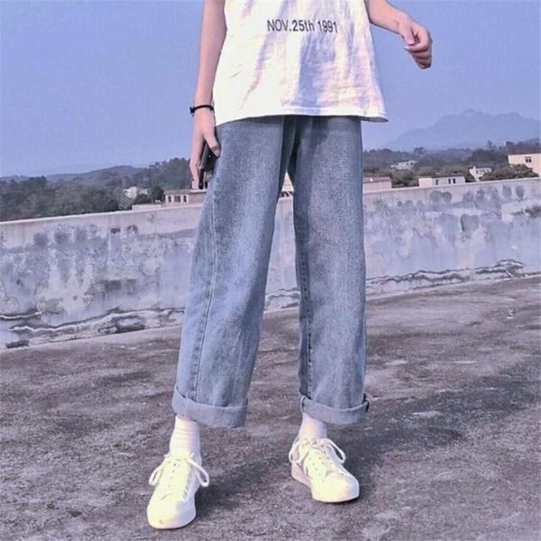 

woman jeans high waist clothes wide leg denim clothing blue streetwear vintage quality fashion harajuku straight pants xs-2xl women's