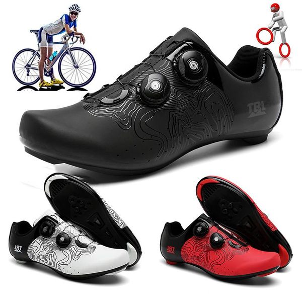 

cycling shoes road bike self locking men sneaker professional mountain breathable bicycle racing self-locking footwear, Black