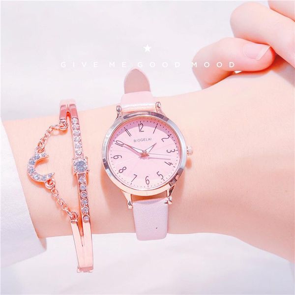 

wristwatches exquisite women watches luxury fashion ladies simple number scale woman quartz leather clock reloj femenino, Slivery;brown