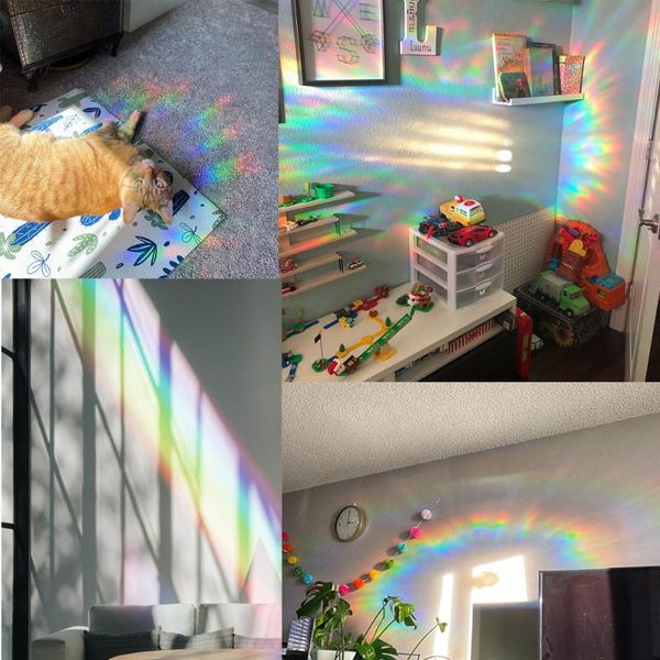 

window stickers rainbow prism static glass pvc film waterproof decorative