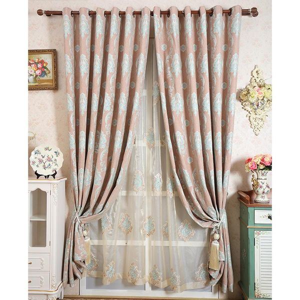 

curtain & drapes luxury european style modern chenille jacquard printed curtains for living room bedroom home tulle decoration