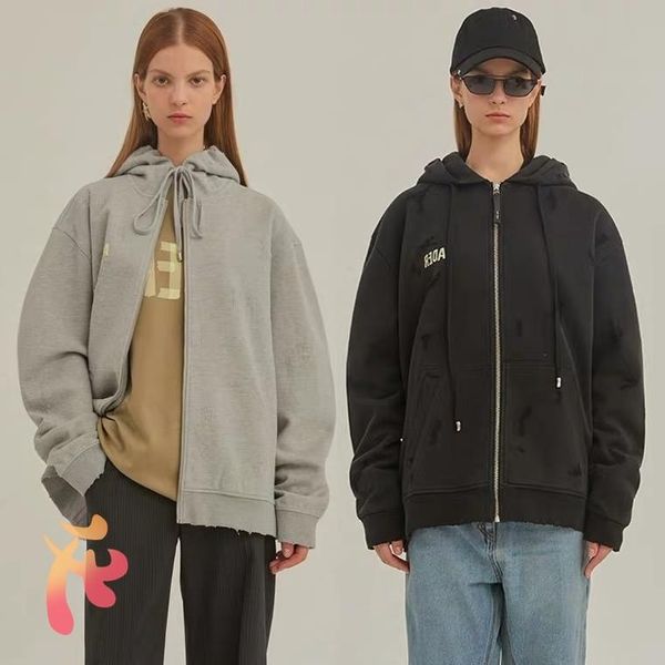 

and winter autumn ader error zip hooded jacket men women loose aedrerror fashion casual sports jackets men's, Black;brown