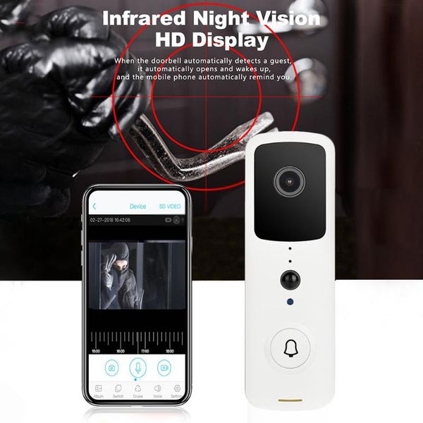 

indoor chime two way talk security camera abs po taking hd 720p home video doorbell easy install real time wireless wifi doorbells