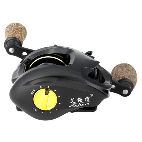 

baitcasting reels exbert 18+1 ball bearings fishing reel with deep shallow spools 6.3:1 gear ratio poweful bait casting