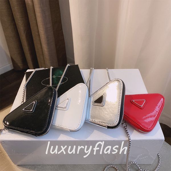 

kawaii small mini 2021 women designers luxurys crossbody bags triangle cute chain purses fashion brand shoulder bag leather tide change purs
