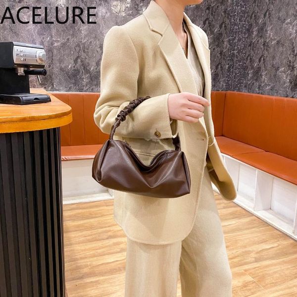 

evening bags acelure wild retro emale fashion solid color pu leather small bag autumn and winter shoulder hand