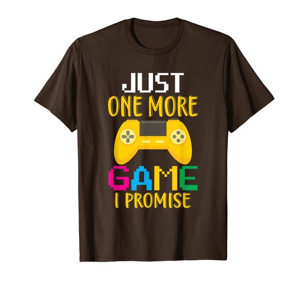 

just one more game i promise funny gaming gamepad t-shirt, White;black