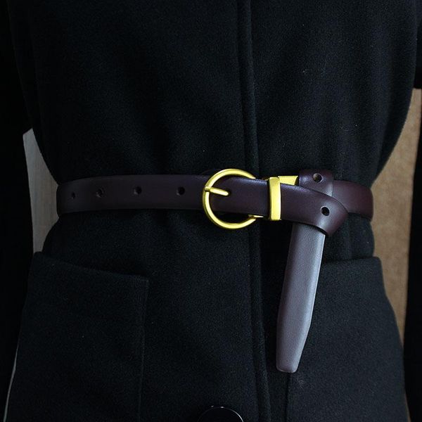 

belts chntensho belt women ins wind net red versatile fashion decorative jeans leather black, Black;brown