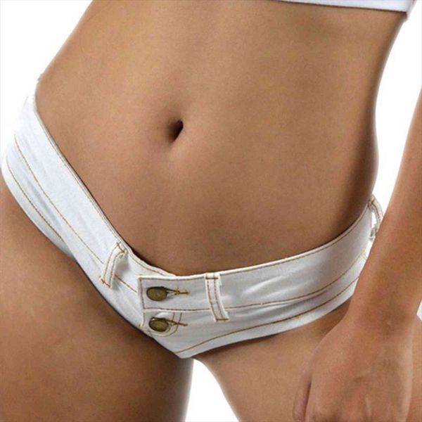 

carnival allure denim shorts women jeans vintage low waist mini buttock lift pants nightclub beach push up, Blue