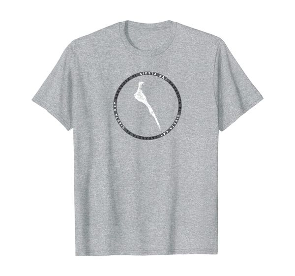 

siesta key sarasota florida graphic map t-shirt, White;black