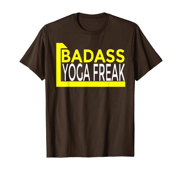 

badass yoga freak gym workout men women gift t-shirt, White;black