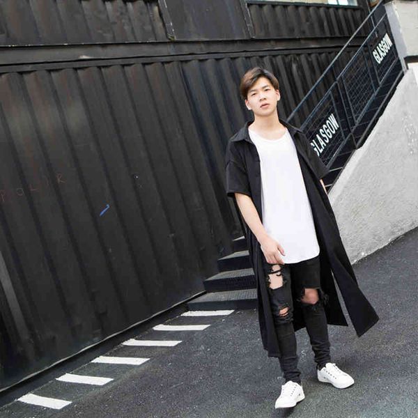 

men's shirt with korean short sleeve hair stylist ove personal bgbg, White;black