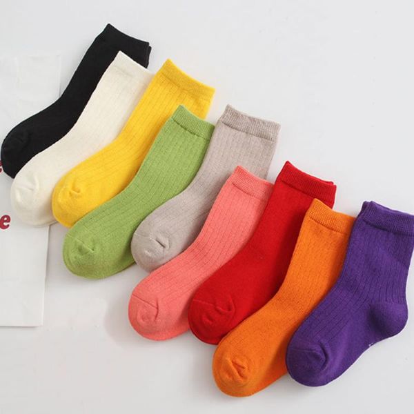 

socks children's candy color pure boy girl baby bar ribbon booties 0 to 8 years old kids sneaker sock, Pink;yellow