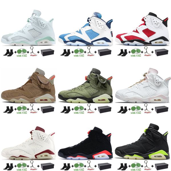 

saletravis shoes 2021 6s basketball bordeaux jumpman 6 tiffany blue scotts gold hoops unc british khaki mens trainers carmine black infrared