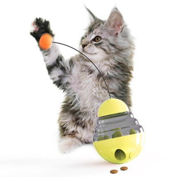 

cat toys tumbler leaking food ball educational stick toy with teasing wand lxy9