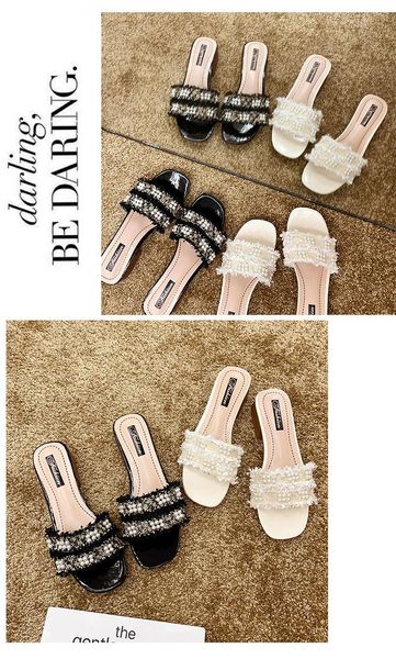 

summer slippers women thick heel 1pcs, Black