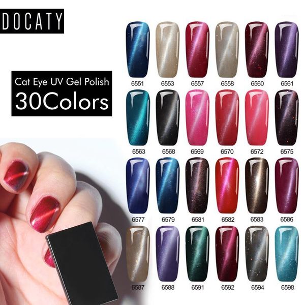 

docaty chameleon cat eyes nail polish long lasting uv color gel lacquer soak off for manicure magnetic primer nails1, Red;pink