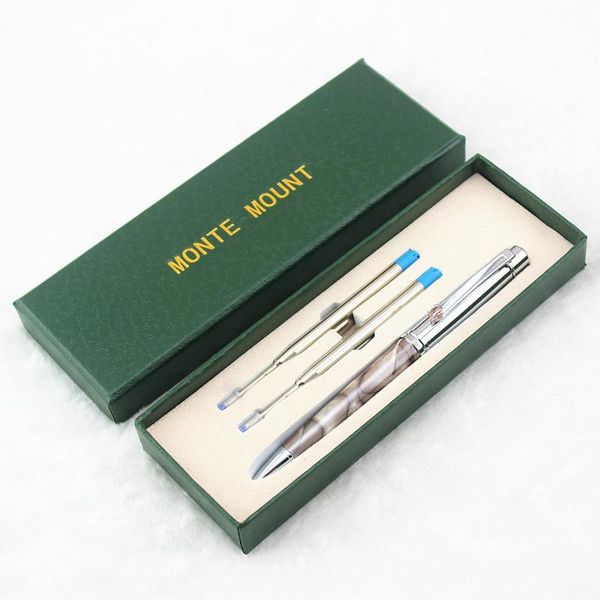 

luxury business metal pen set diamond clip ballpoint stylo pennen boligrafos kugelschreiber canetas penna pens, Blue;orange