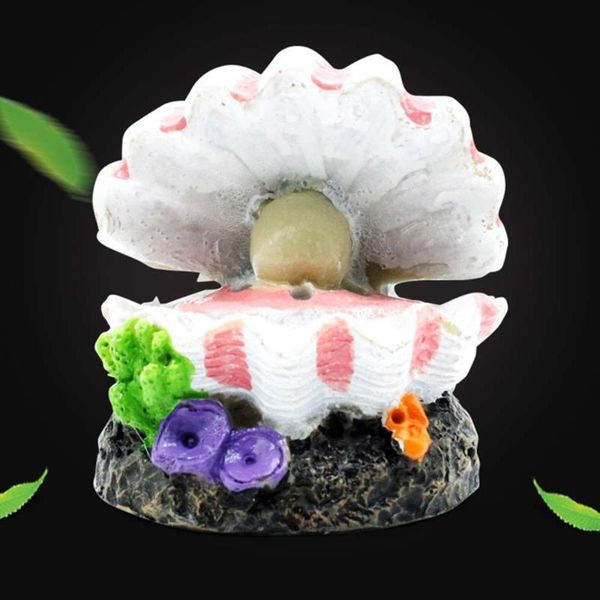 

decorations shell pearl with air stone aquarium fish tank accessories bubbling ornament decor decoration supplies