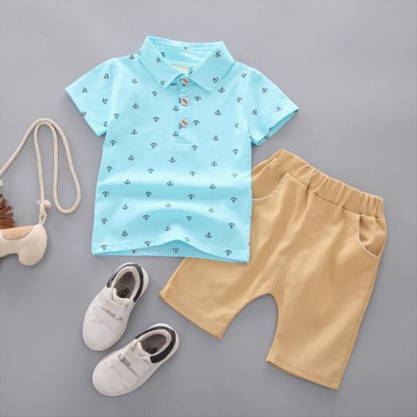 

summer baby boys clothes casual print clothing sets pant childrens 2 pcs for 1 5 y, White