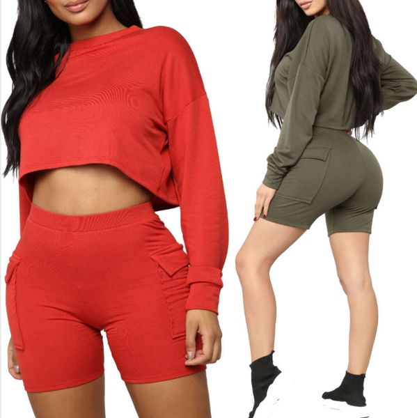 

fashion sportswear hoodie short suit piece, Black
