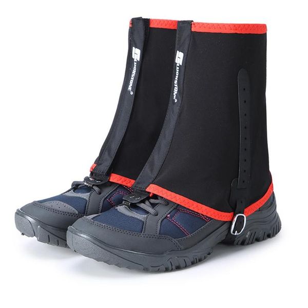 

arm & leg warmers outdoor high running trail gaiters protective sandproof shoe covers for marathon hiking snow legging ski, Black