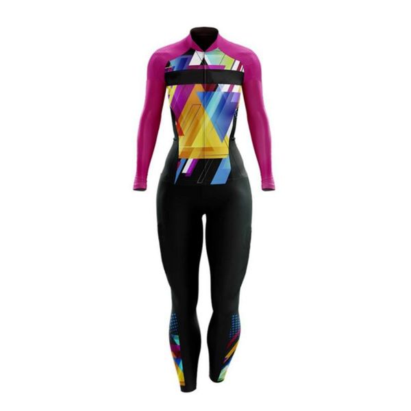 

racing sets 2021 team triathlon women's cycling jersey short sleeve monkey set gel pad summer full, Black;blue