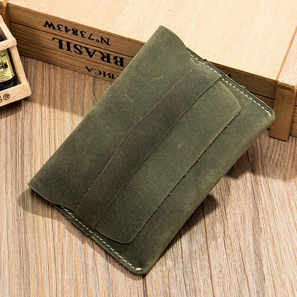 

wallets 2021 men's fashion casual wallet card holder european&american retro simple first layer cowhide coin purse, Red;black