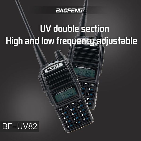 

walkie talkie baofeng uv-82 uv82 for u/vhf dual band standby pportable ham cb 2 way radio transceiver hunting