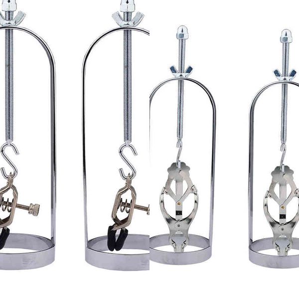 Nxy Sex Pump Toys Massaggiatore per seno in metallo regolabile Clip per capezzoli Bondage Stimolatore Tortura Gioco Morsetti Dispositivo per donne 1222