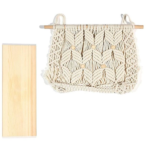 

tapestries indoor bohemian bedroom wall decoration tassel rack mount, suitable for plant hooks or crocheted decorative shelf