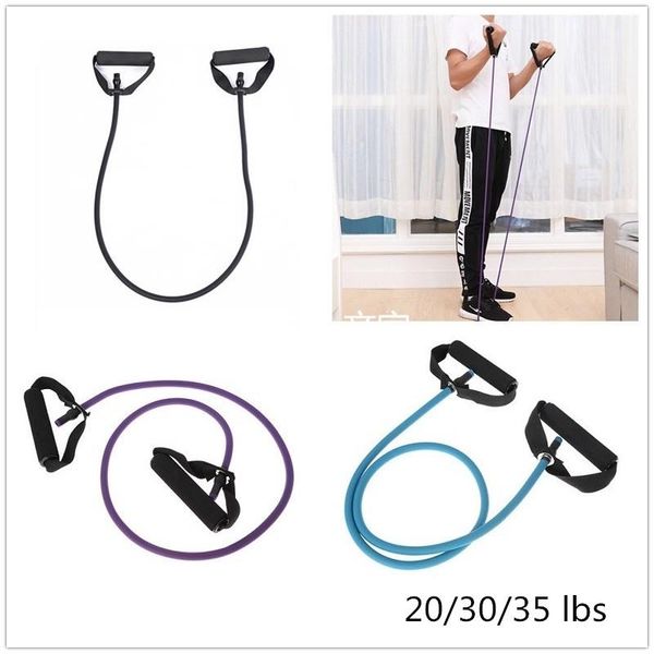 

elastic fitness tubes exercise cords yoga pull rope rubber resistance bands workout with door anchor foam handles