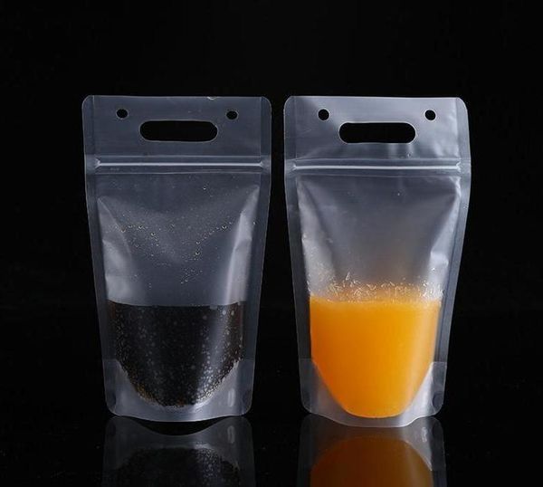 

1000pcs 450ml transparent self-sealed plastic beverage bag diy drink container drinking bag fruit juice food storage bag