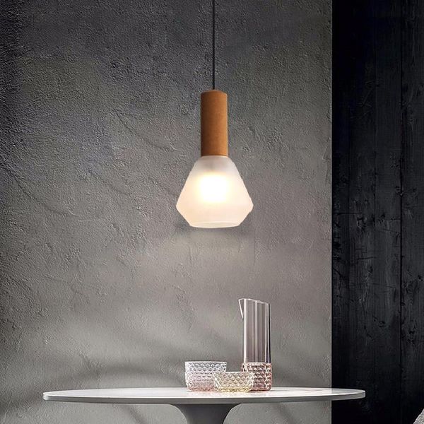 

pendant lamps light luxury, postmodern small chandelier, bedroom, head of bed, simple living room bar copper glass decorative lamp