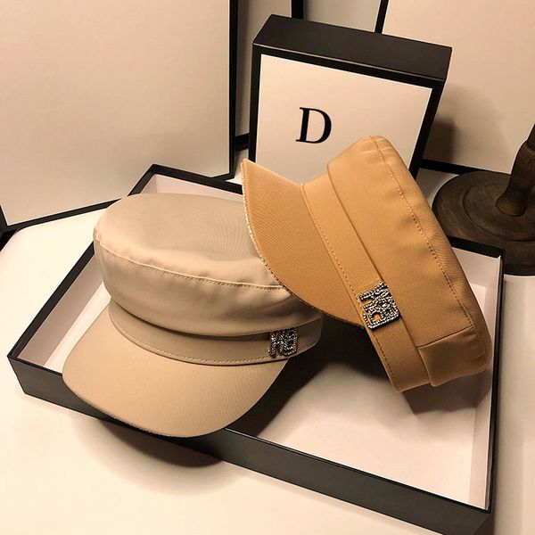 

ht096 women hat plate pet lent herf eight-cornered cap effen color flat military hats young student hat, Blue;gray