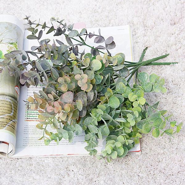 

artificial plant eucalyptus leaves plastic green plants fake diy home wedding forest style decorations decorative flowers & wreaths