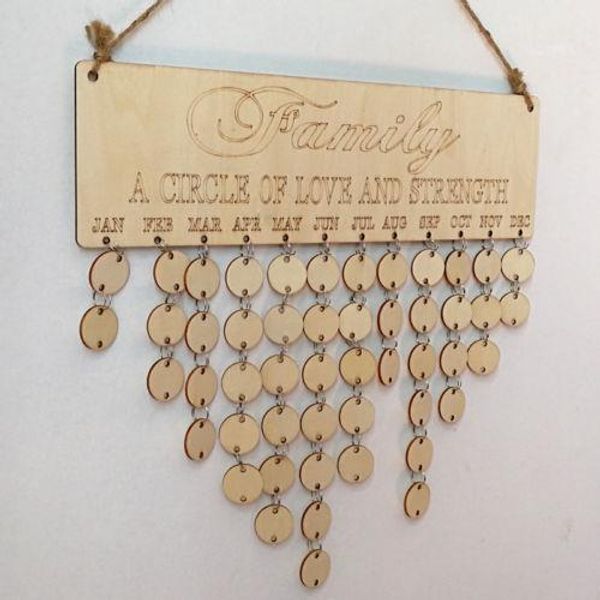 

diy wood birthday reminder board birch ply plaque sign family calendar decor