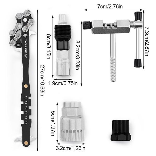 

tools bicycle repair tool kit mountain bike flywheel remover crank puller wrench set with 724/153 chain breaker