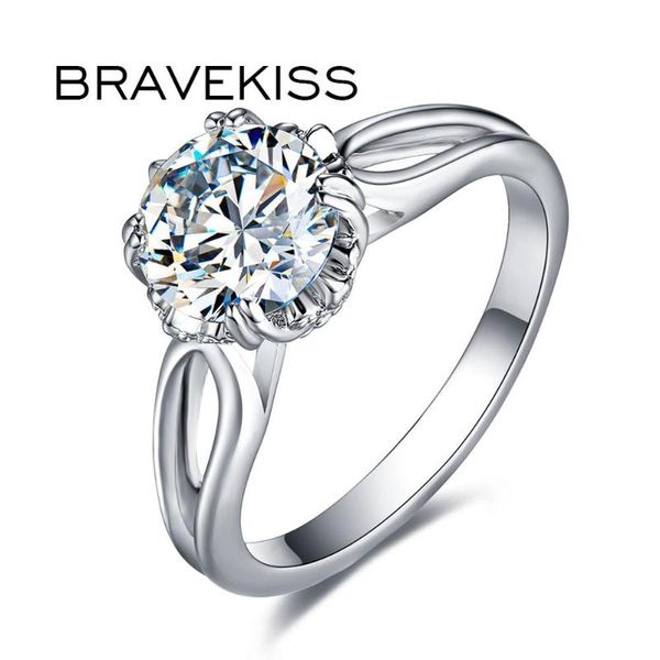 

wedding rings bravekiss big crystal cubic zirconia engagement for women promise fashion jewelry gifts accessories bur0405, Slivery;golden