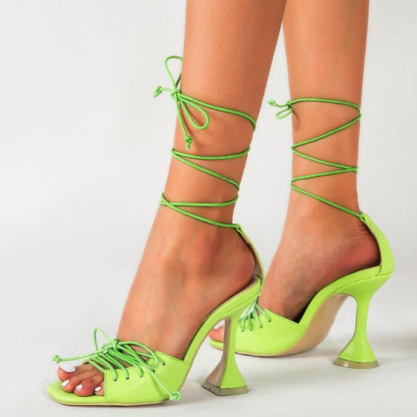 

dora tasia 2021 fashion large size 43 women shoes strange style heels lace-up pumps summer party lady woman sandals, Black