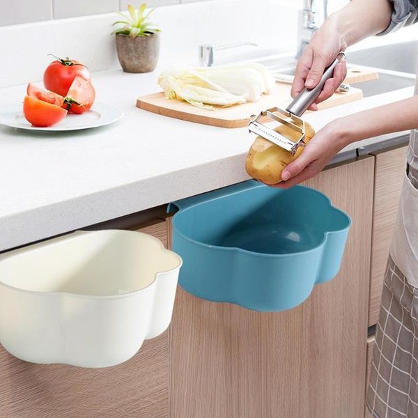 

kitchen storage & organization cloud shape hanging trash can cabinet door buckle garbage basin creative household deskclutter collection