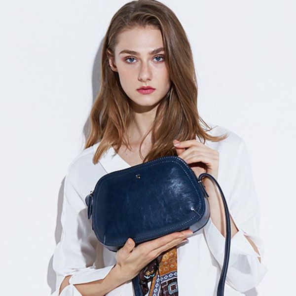 

duffel bags 2021 women's bag fashion cowhide lady's one-shoulder leisure handbag